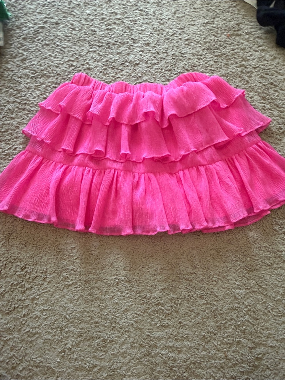 Mustard Seed Hot Pink Tiered Ruffle Skirt